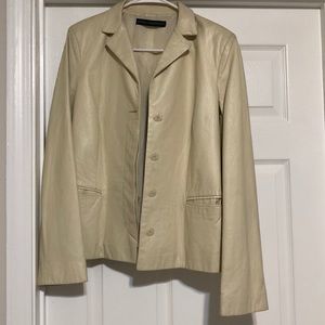 Made Italy cream leather jacket